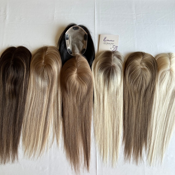New Design Best Seller Silk Base 5*7 Topper for Women Virgin Human Hair Toupee/Topper for Female