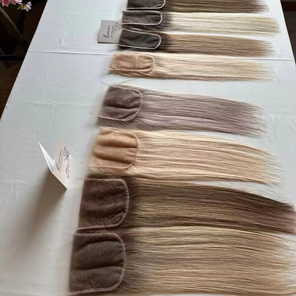 Closure Mesh Integration System 3x5'' 3x6'' 4x4'' 5x5'' Invisible HD Lace Closures European Raw  Hair in Stock Color 